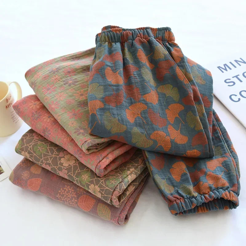 Gweny | Široké tištěné kalhoty